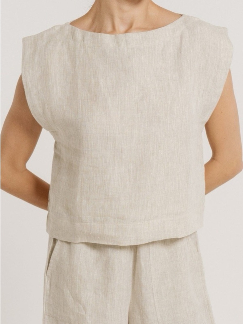 Posse Posse Martina Crop
Top Natural Linen Small